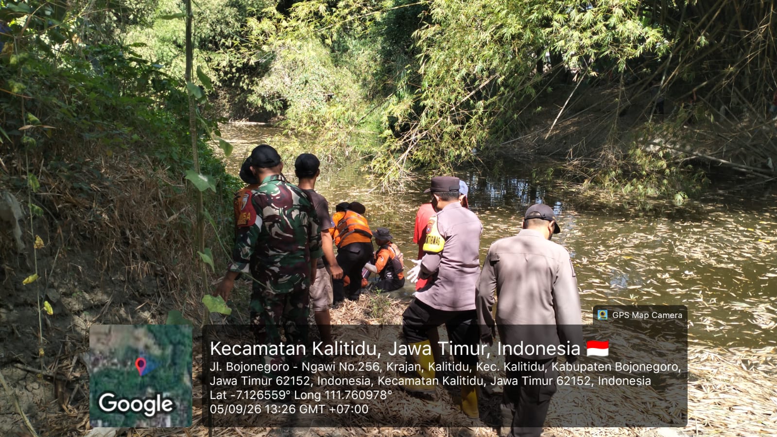 Peristiwa Penemuan mayat Mr. X di aliran sungai  turut Desa  Brenggolo Kec Kalitidu