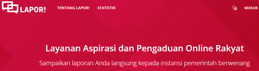 Layanan Aspirasi dan Pengaduan Online Rakyat